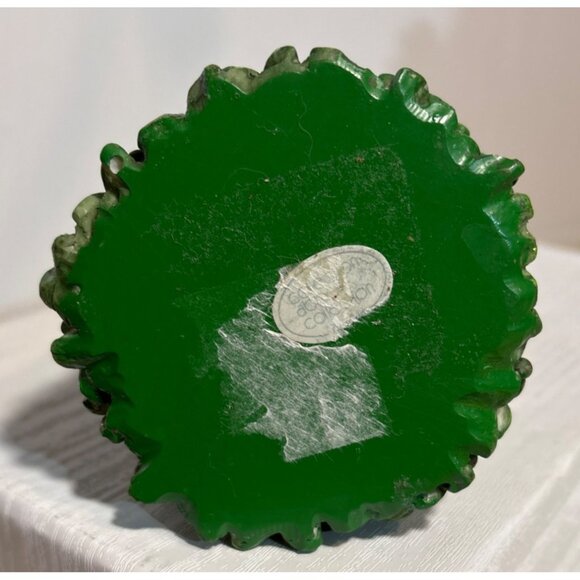 2 Christmas Tree Decor Frosted Satin Art Glass 6" Resin Tree w/ Holly Berries 8" - Picture 9 of 11